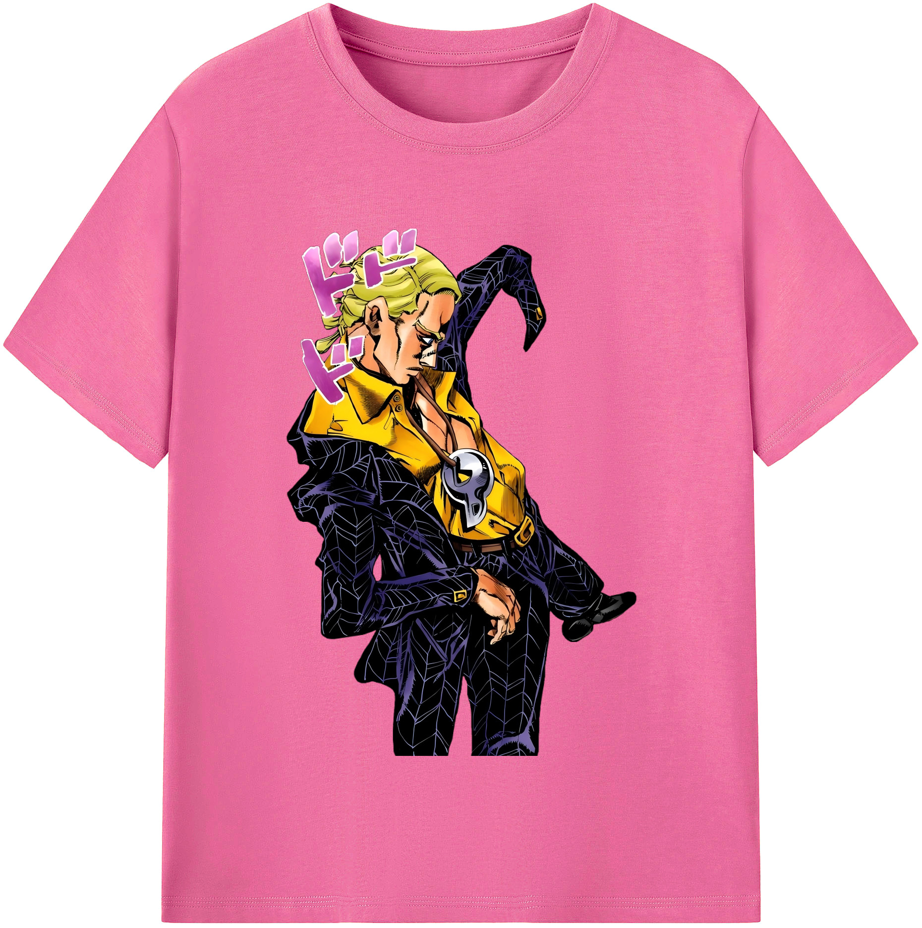 （画像用） ジョジョの奇妙な冒険 プロシュート JoJo's Bizarre Adventure Prosciutto レディースカジュアルプリントTシャツ（綿100％）